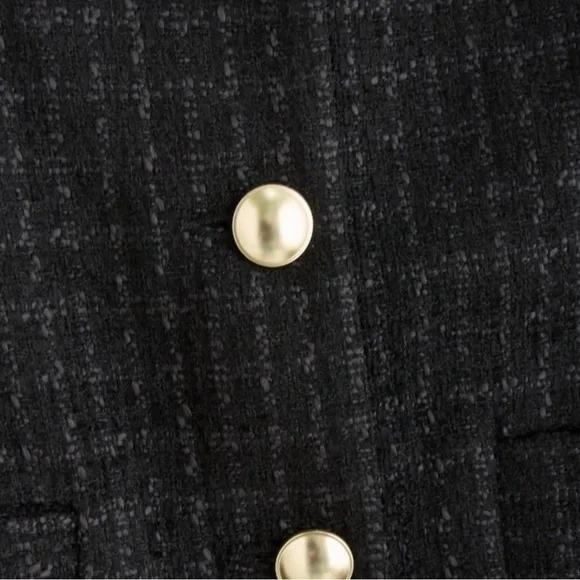 Abercrombie & Fitch Collarless Tweed Jacket - Picture 4 of 8